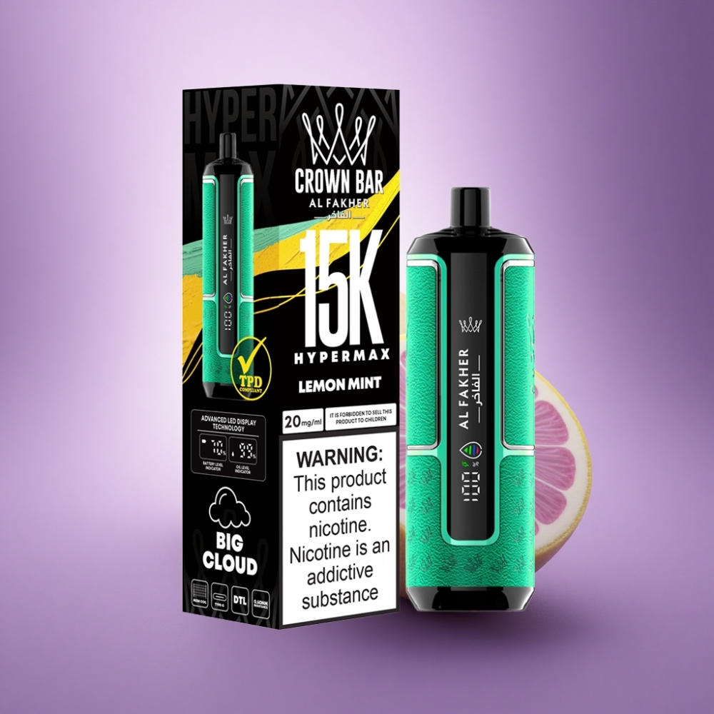 Al Fakher Crown Bar 15K Hypermax Citronu Mētra 22ml 600mAh