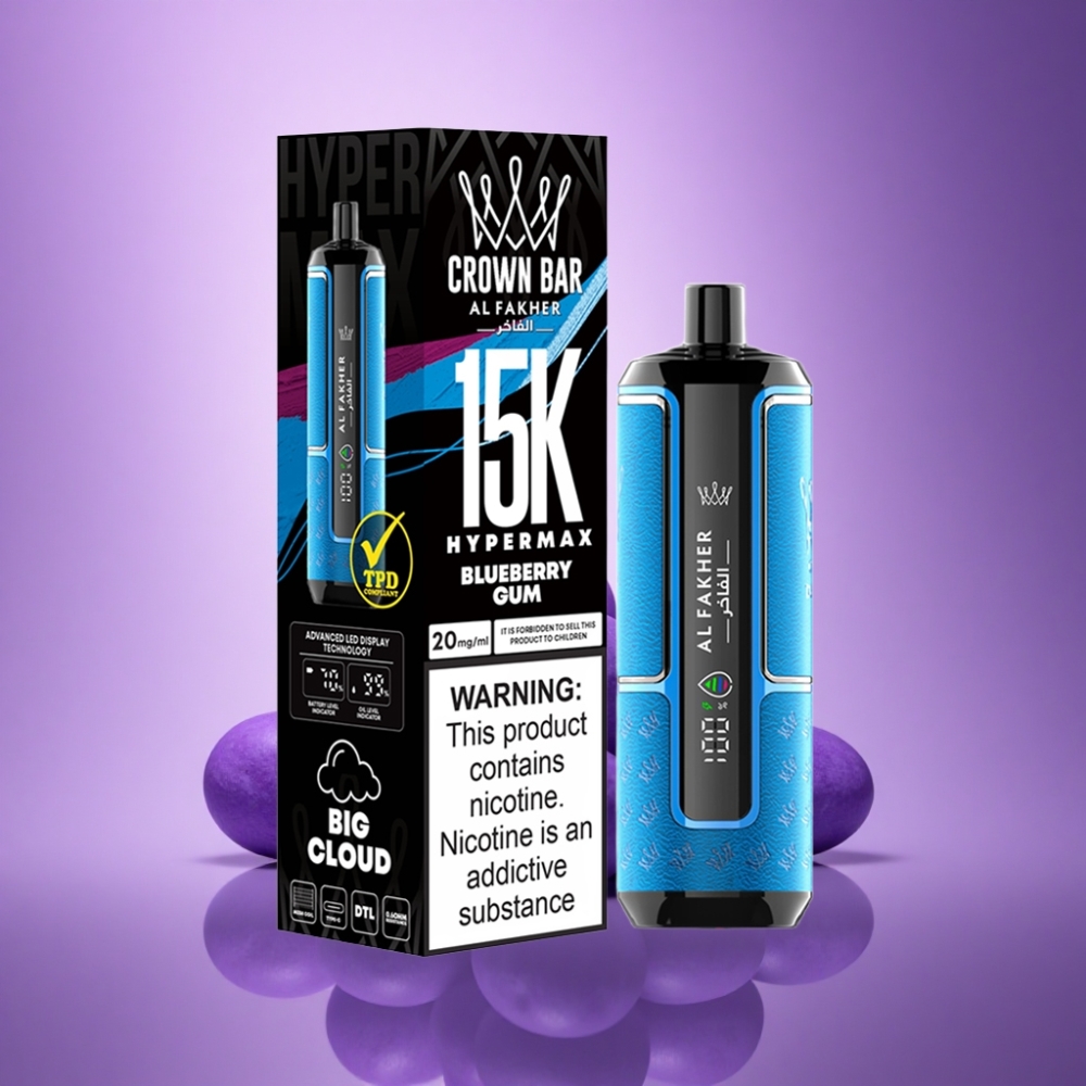 Al Fakher Crown Bar 15K Hypermax Mellenūga Žāvējš ar 600mAh un 6mg nikotīna