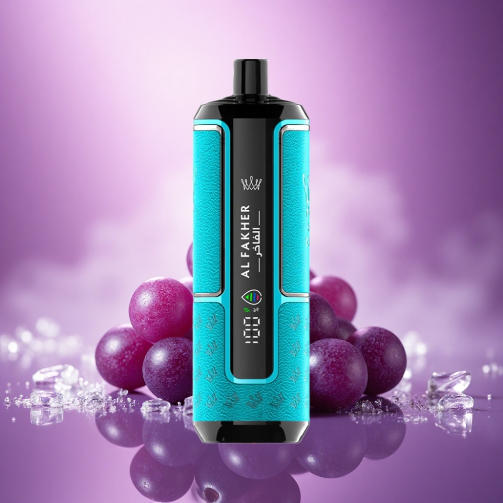 Al Fakher Crown Bar 15K Hypermax Melnā jāņoga ledus ar 22ml e-šķidrumu un 600mAh bateriju