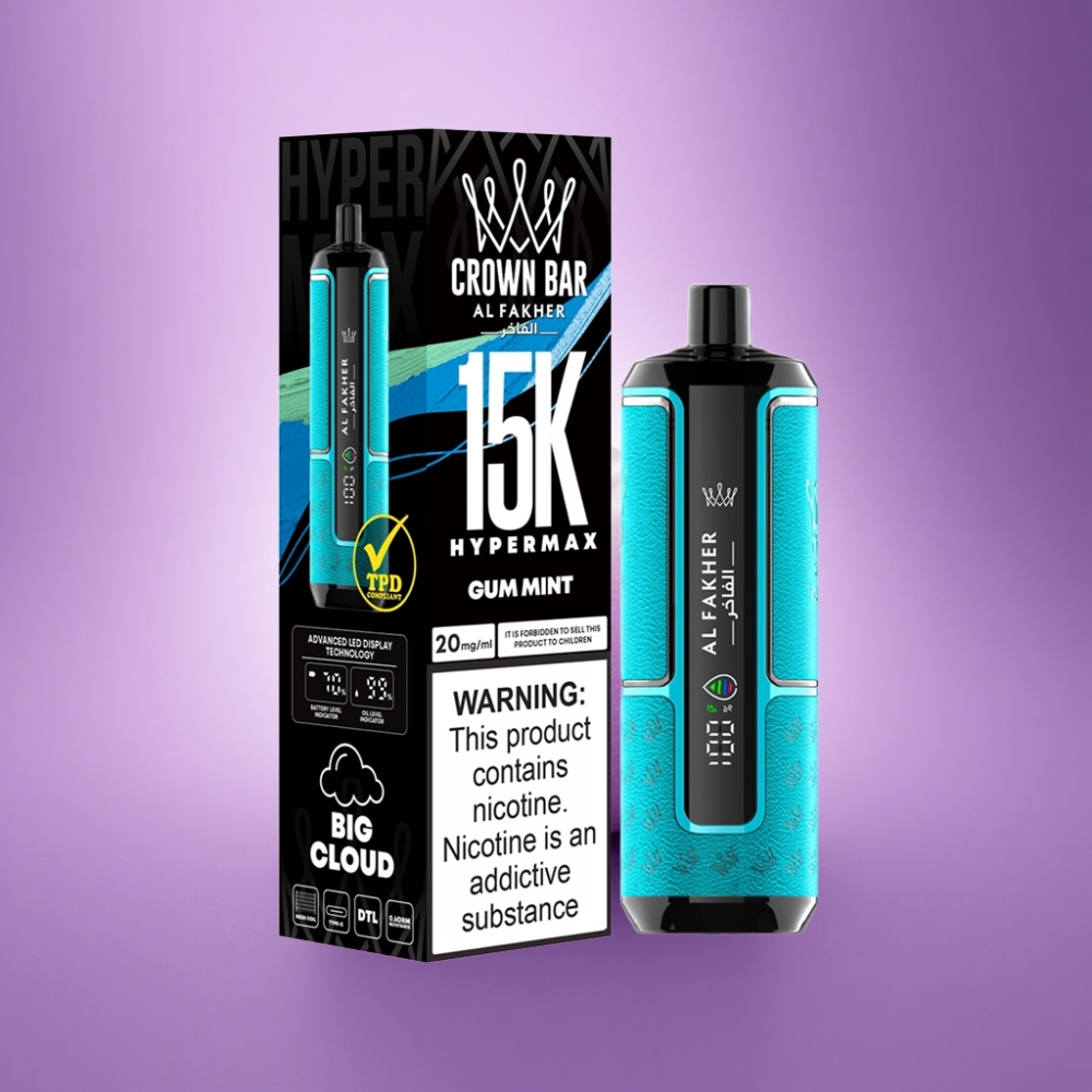 Al Fakher Crown Bar 15K Hypermax Smilšu Pēcpēmju 22ml 600mAh