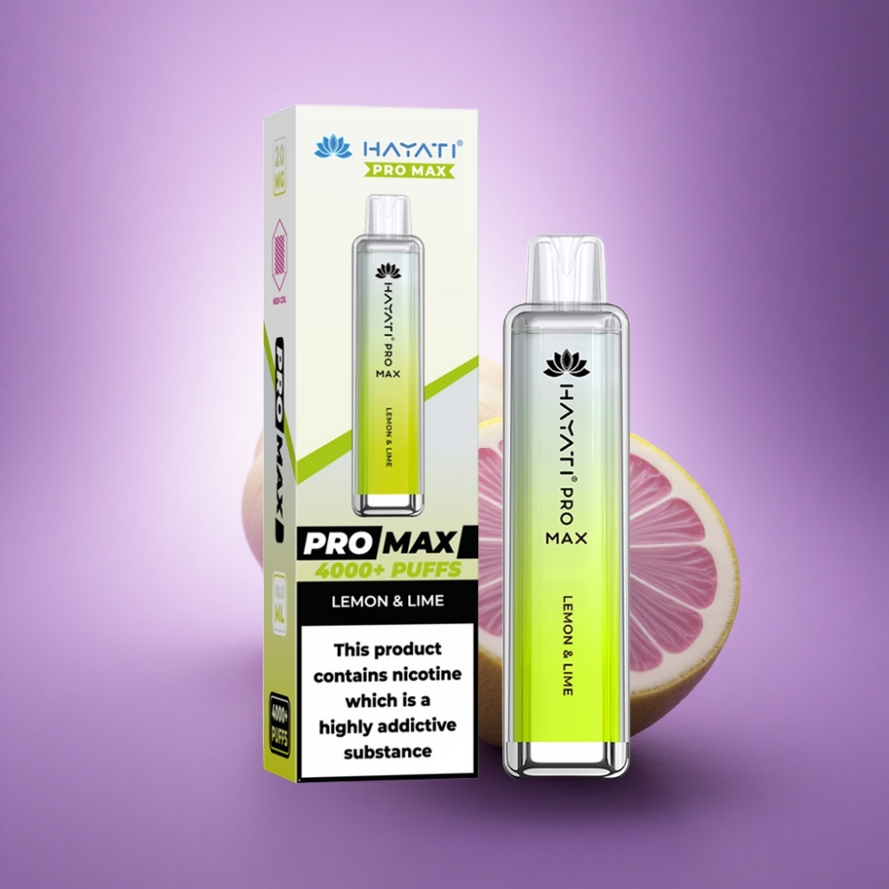 Hayati Pro Max 4000 Puffs Citrons & Laiķis 2% Nikotīna 1400mAh