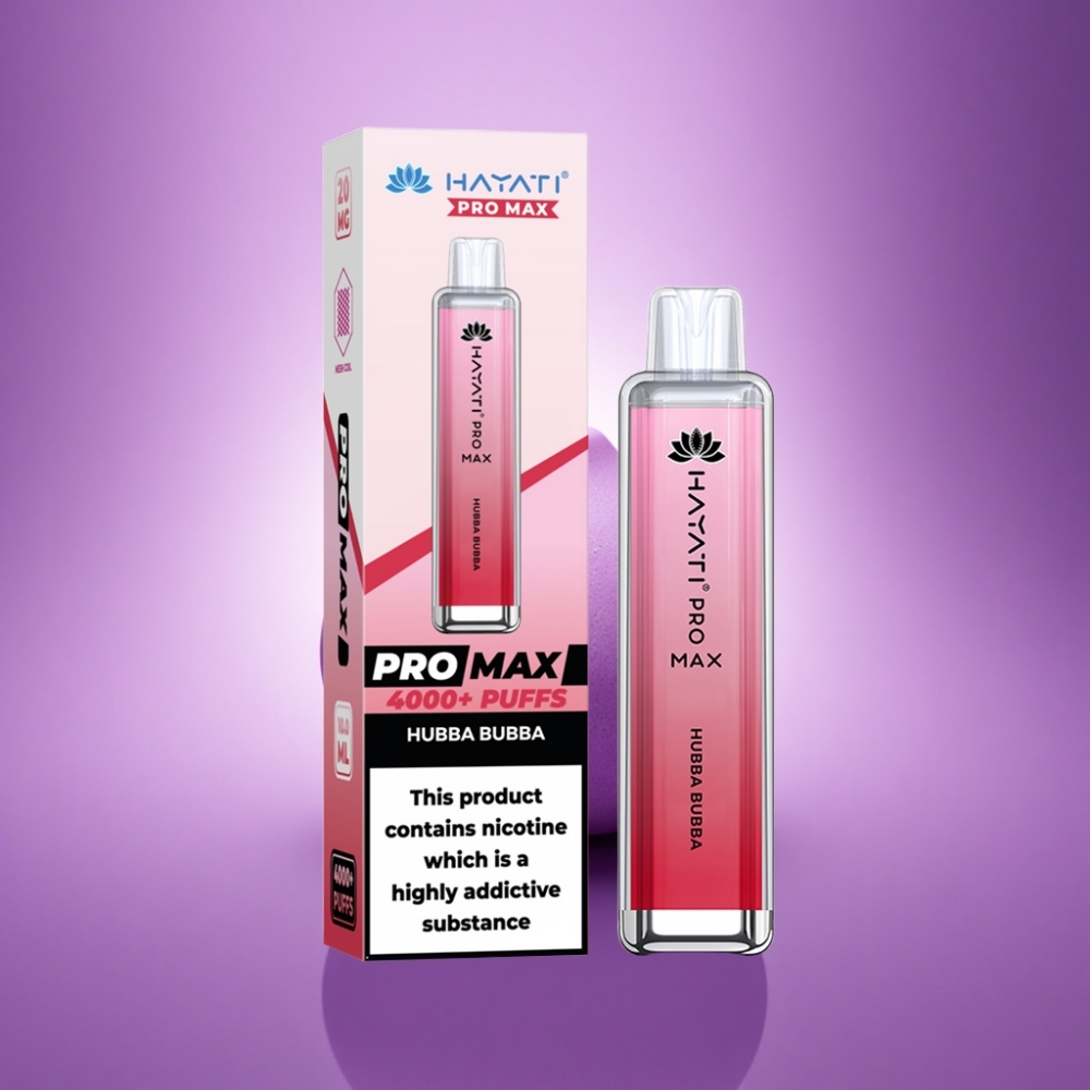 Hayati Pro Max 4000 Puffs Hubba Bubba Dubultā 1.1 Ohm Režģa Spole ar 1400mAh