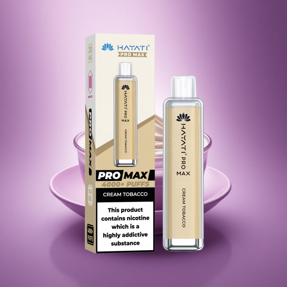Hayati Pro Max 4000 Puffs Krējuma Tabakas 5% Nikotīna 1400mAh