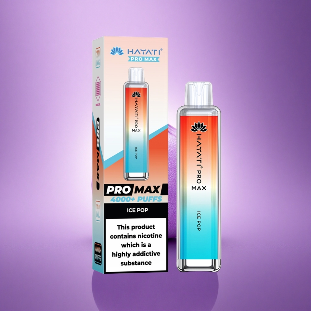 Hayati Pro Max 4000 Puffs Ledus Pop 2% nikotīna 1400mAh