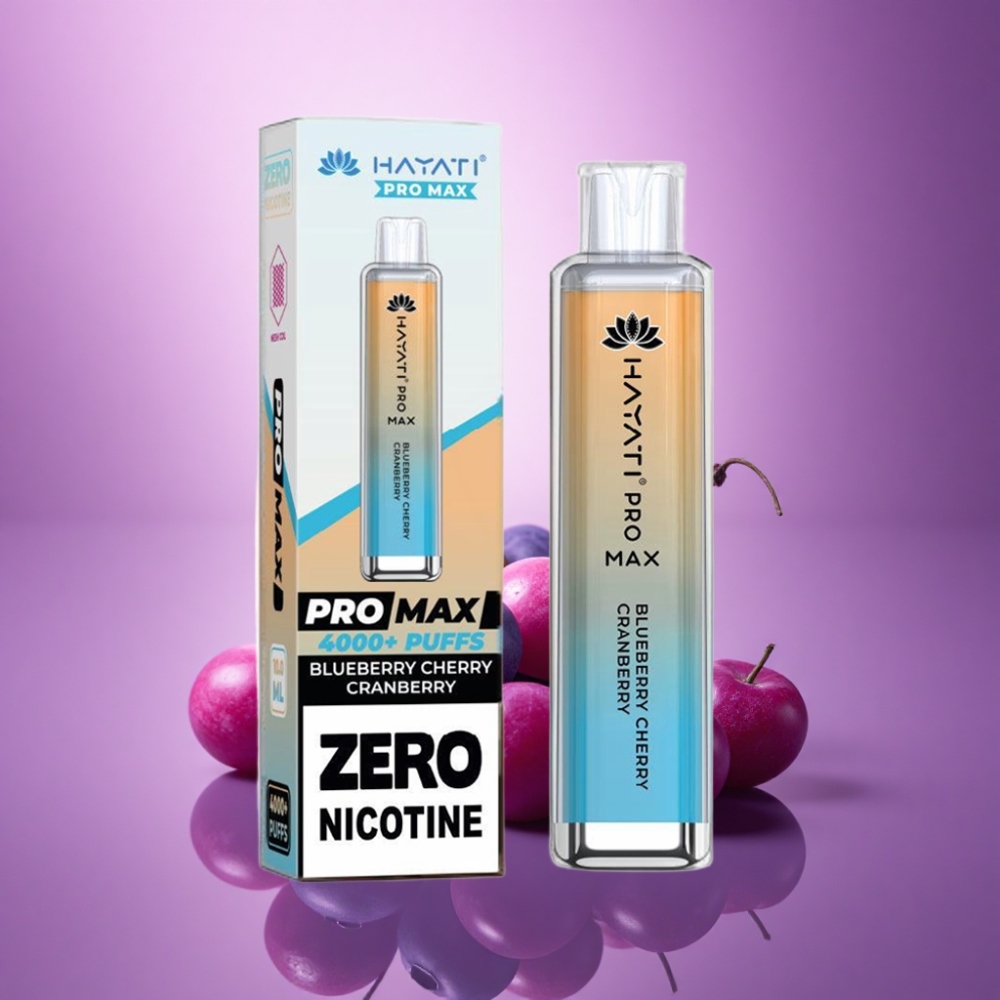 Hayati Pro Max 4000 Puffs Mellenāžu ķiršu brūklenes 5% nikotīna 1400mAh