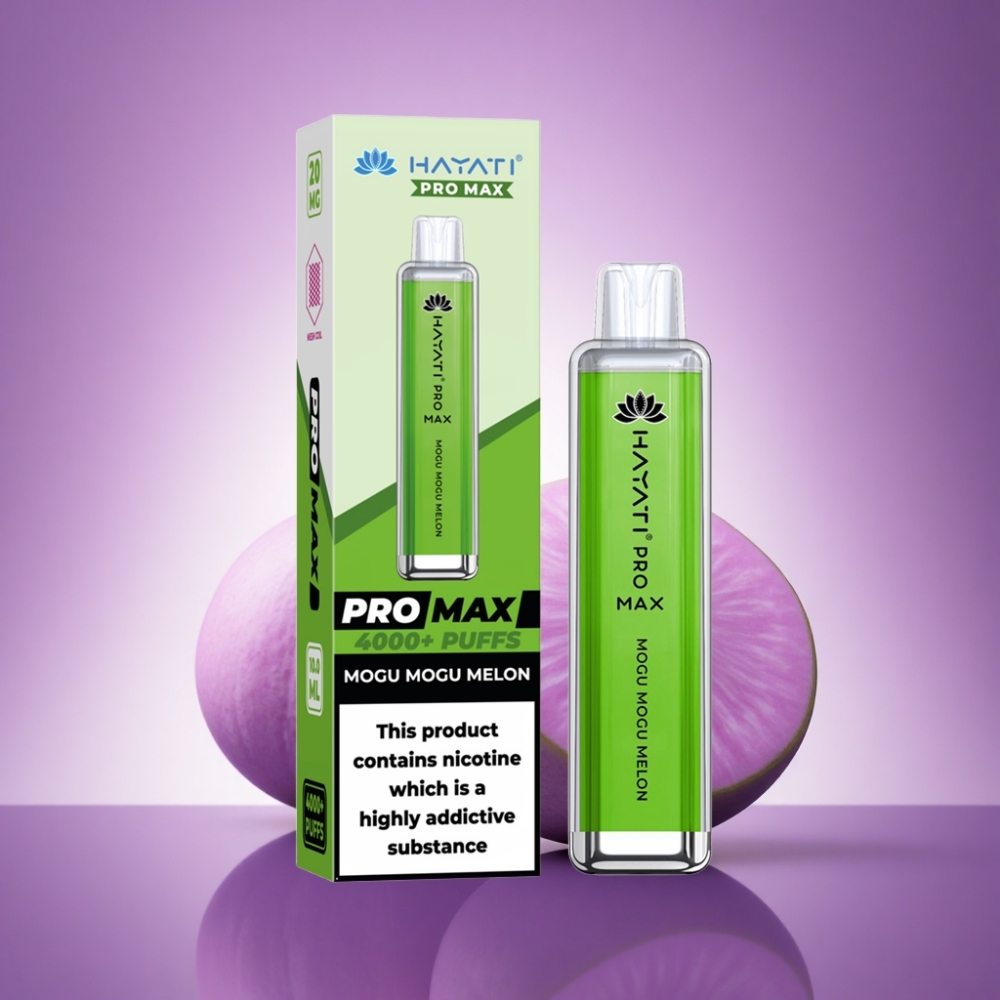 Hayati Pro Max 4000 Puffs Mogu Mogu Melon Rechargeable 1400mAh 2ml Nicotine
