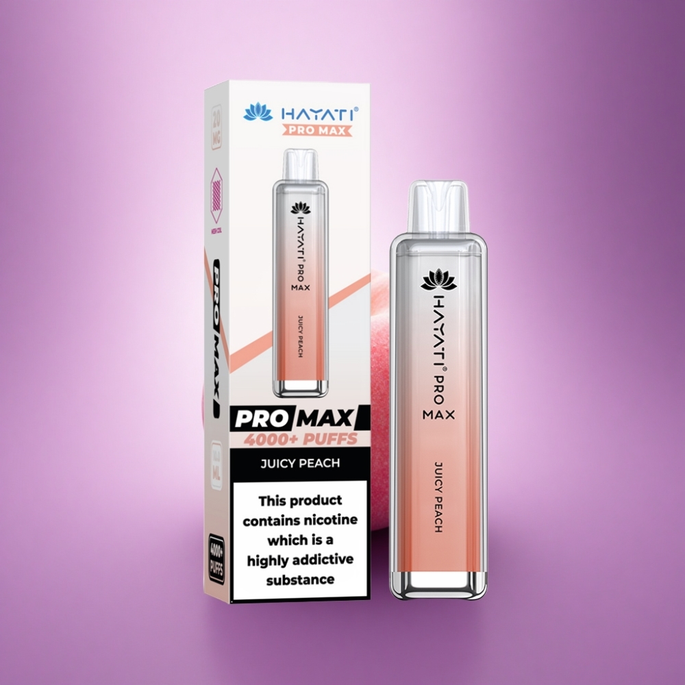 Hayati Pro Max 4000 Puffs Sulīgā Persika 5% Nikotīna 1400mAh