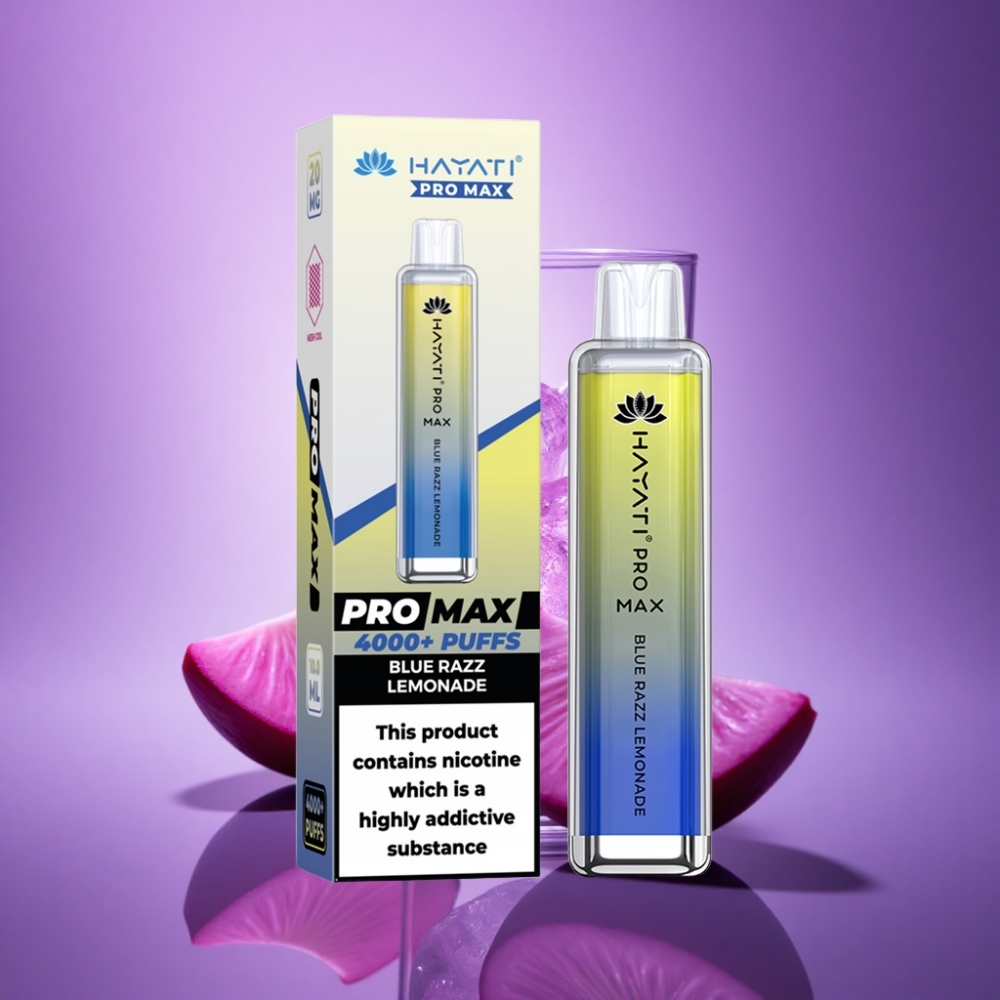 Hayati Pro Max 4000 Puffs Zilā Aveņu Limonāde ar 5% Nikotīna un 1400mAh