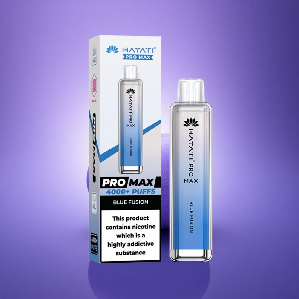Hayati Pro Max 4000 Puffs Zilā Fuzeja ar 5% nikotīnu un 1400mAh