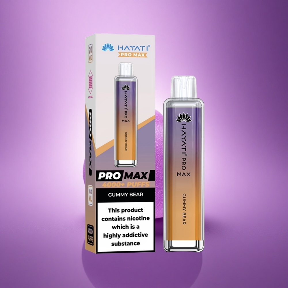 Hayati Pro Max 4000 Puffs Šķidruma lācītis ar 5% nikotīna un 1400mAh bateriju