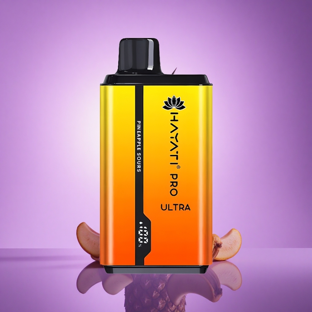 Hayati Pro Ultra 15000 Puffs Ananāsu Skābie 850mAh 2% nikotīns