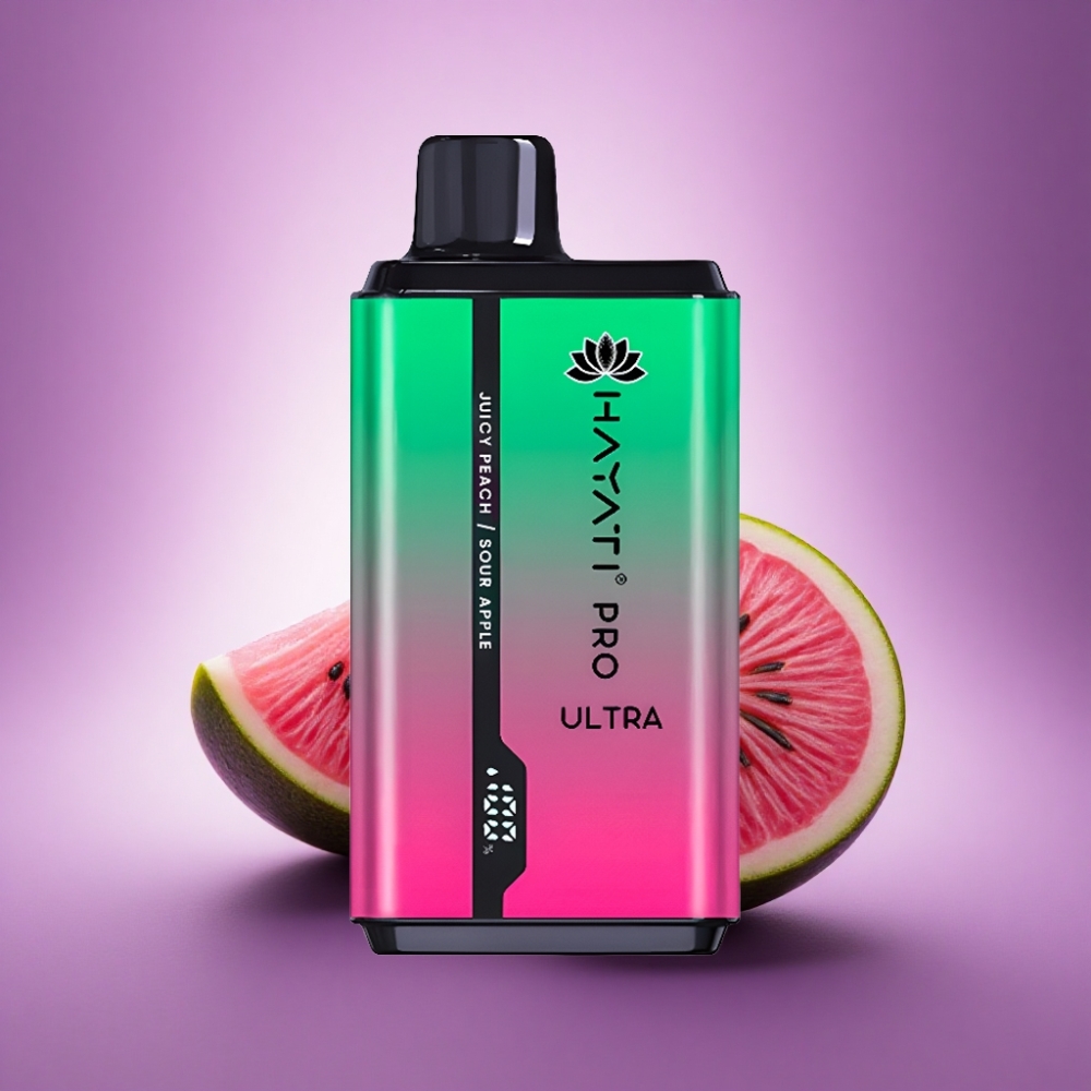 Hayati Pro Ultra 15000 Puffs Arbūzu Kiwi Marakuya ar 850mAh un 2% nikotīna