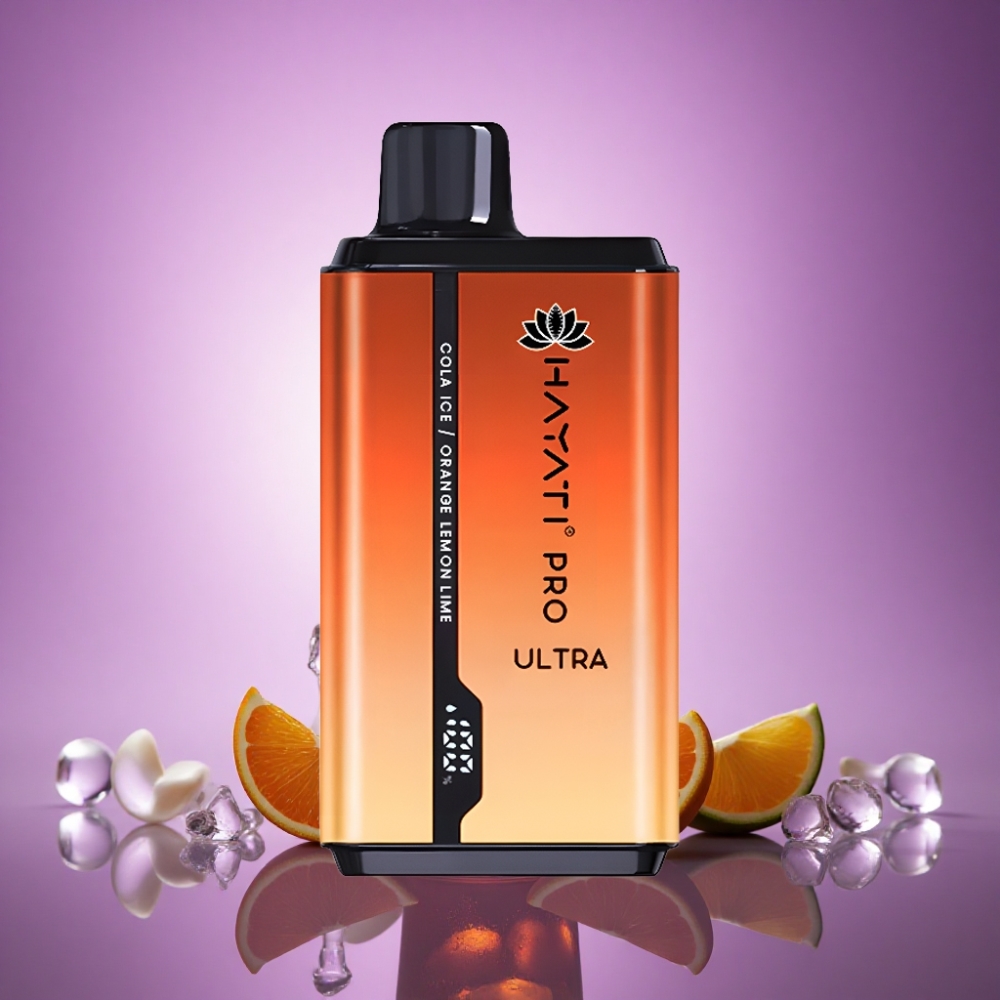 Hayati Pro Ultra 15000 Puffs Kolā Ledus Apelsīns Citrons & Laims ar 850mAh un 2% nikotīna
