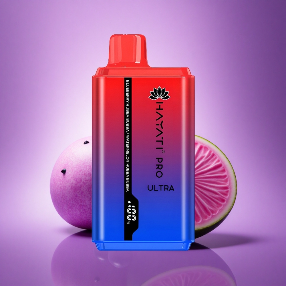 Hayati Pro Ultra 15000 Puffs Mellenes Hubba Bubba Arbūzs Hubba Bubba ar 850mAh un 12ml