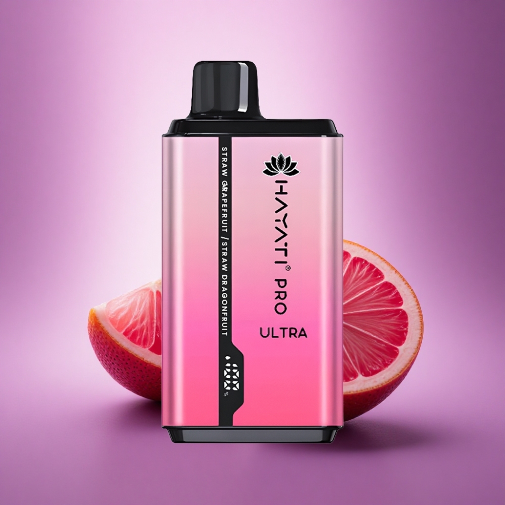 Hayati Pro Ultra 15000 Puffs Zemeņu Greipfrūts Zemeņu Dragūnfruits 850mAh 2% nikotīna