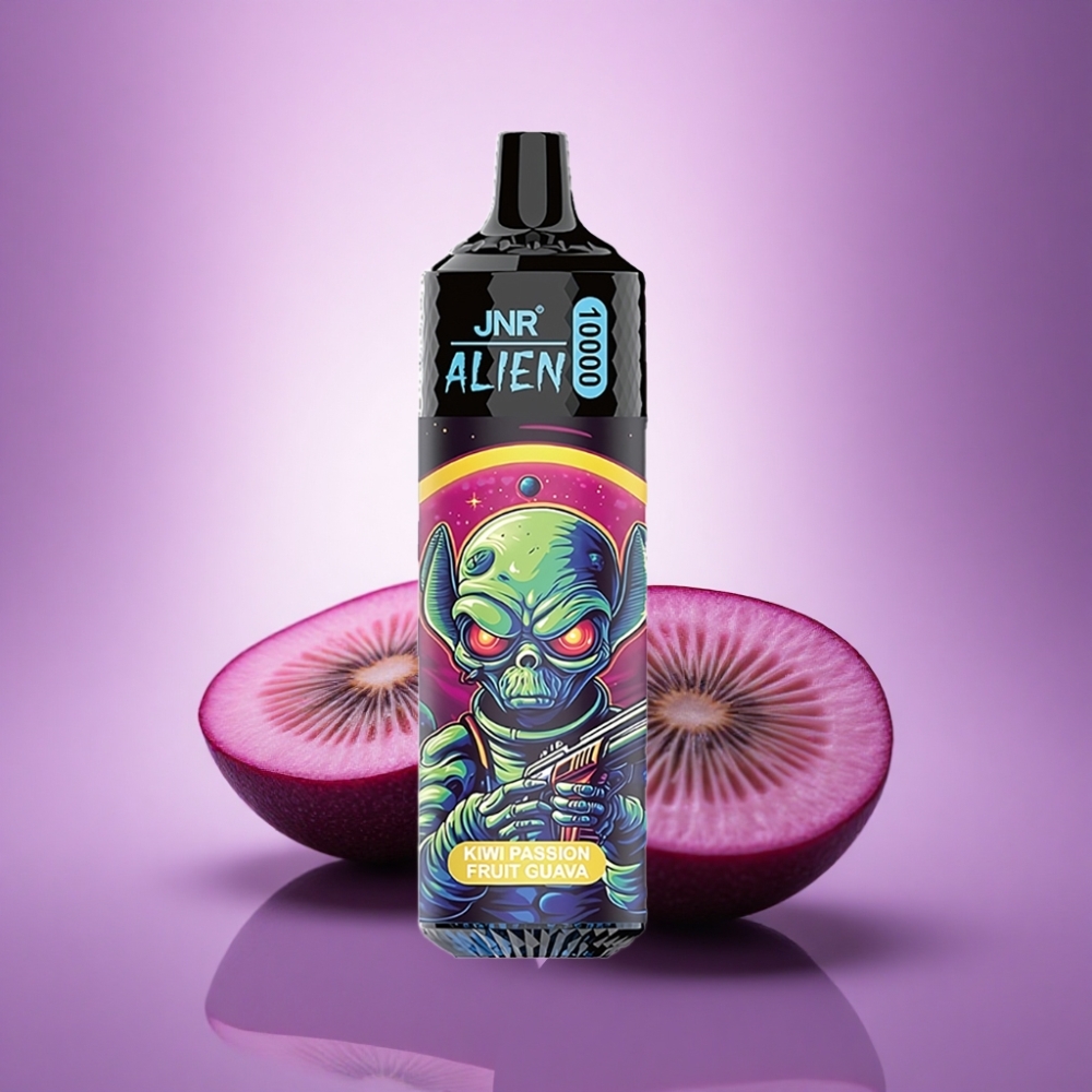 JNR Alien 10000 Latvijas Aveņu-Marakuija-Guava ar 850mAh un 0%-2%-5% nikotīna saturu