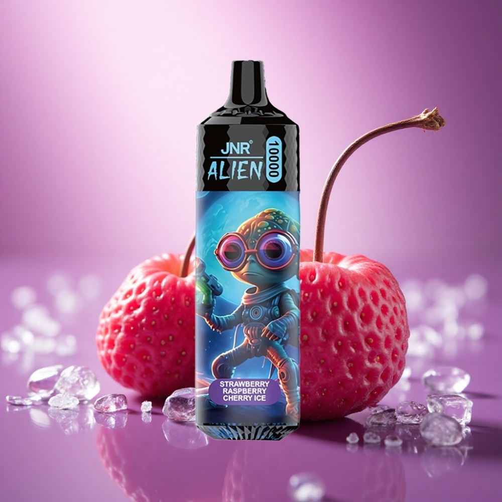 JNR Alien 10000 Zemeņu Aveņu Ķiršu Ledus ar 850mAh un 20ml E-šķidruma
