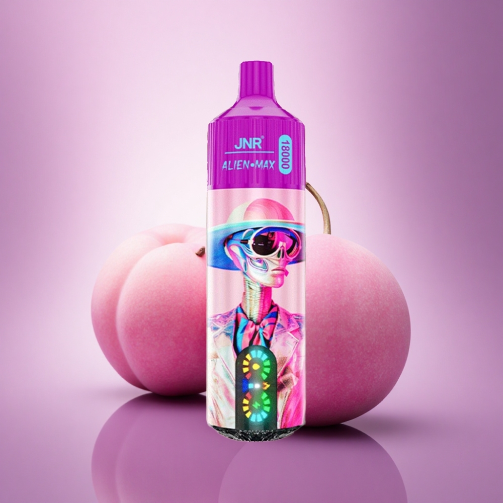 JNR Alien Max 18000 Baltā Persiku Aveņu 850mAh 0% nikotīna