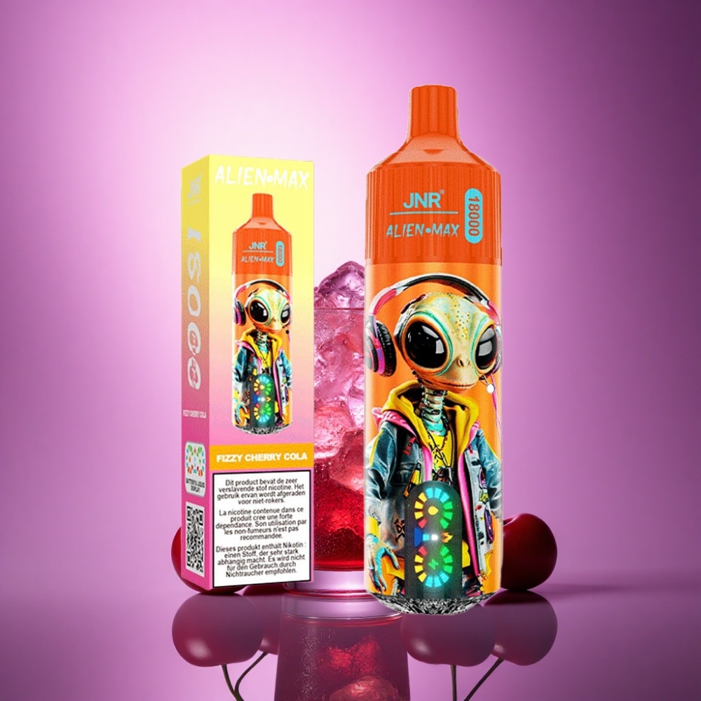 JNR Alien Max 18000 Gaistošā ķiršu kola ar divkāršo sietu tinumu un 850mAh