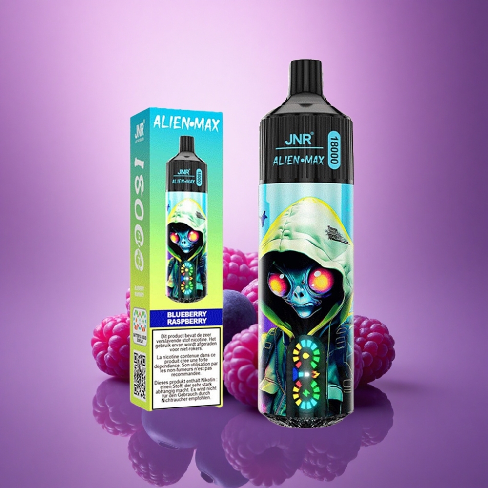 JNR Alien Max 18000 Krāšņā Dzērve Aveņu 850mAh 5% nikotīna saturs