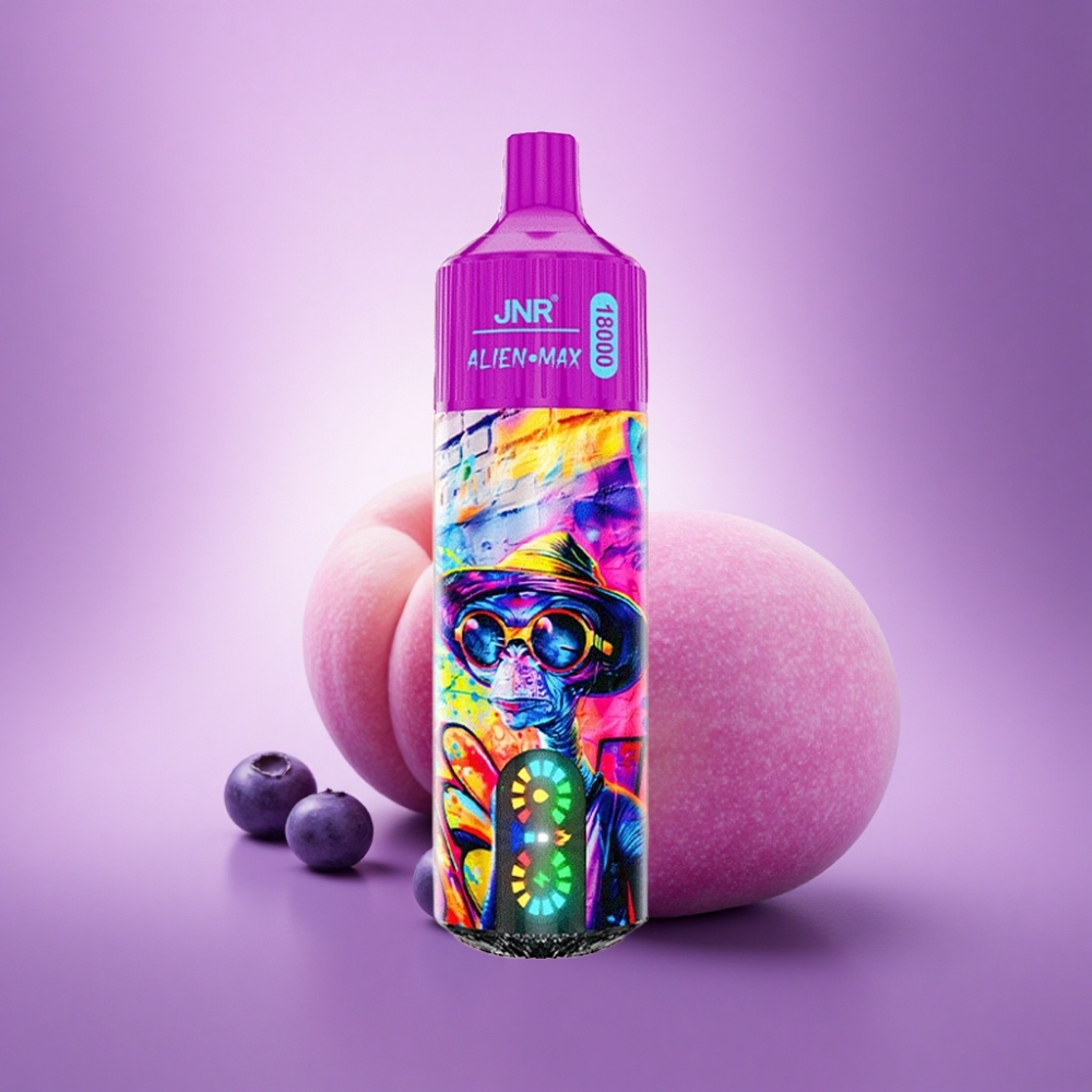 JNR Alien Max 18000 Persiku Zilbērru Konfekte ar 850mAh un 28ml e-liķīda