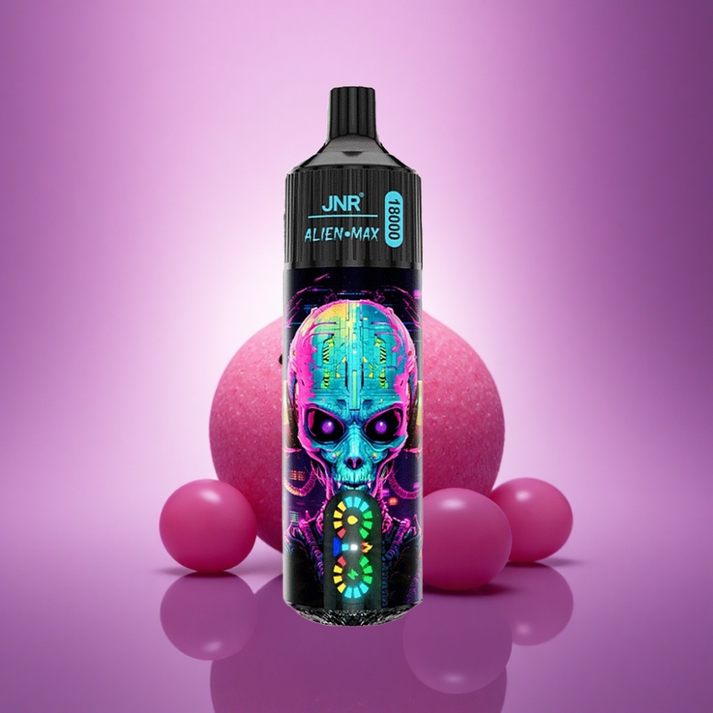JNR Alien Max 18000 Zemeņu Hubba Bubba ar 850mAh un 28ml e-šķidruma