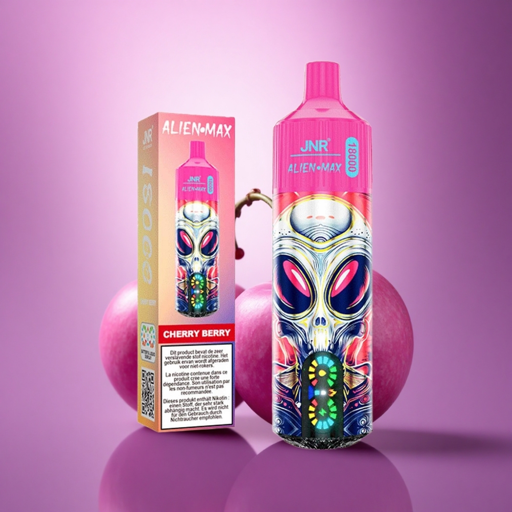 JNR Alien Max 18000 Ķiršu Ogu Divkāršais Kodols ar 850mAh un 0-5% nikotīna