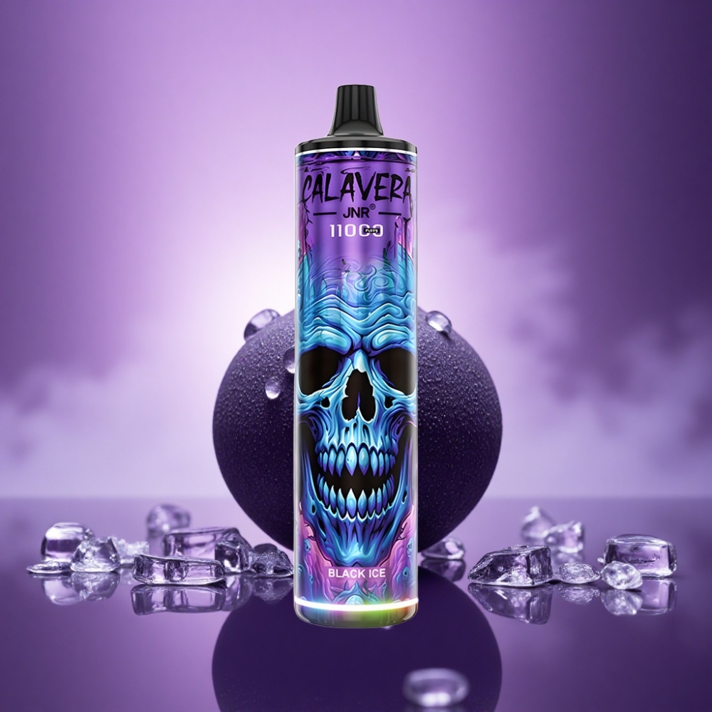 JNR Calavera 11000 Melnais Ledus ar 850 mAh un 5% nikotīna saturu