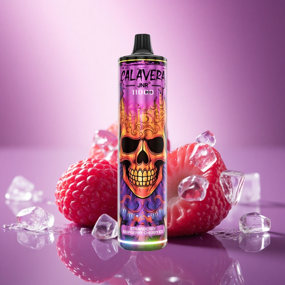 JNR Calavera 11000 Zemeņu Aveņu Ķiršu Ledus ar 850 mAh un 2% nikotīna