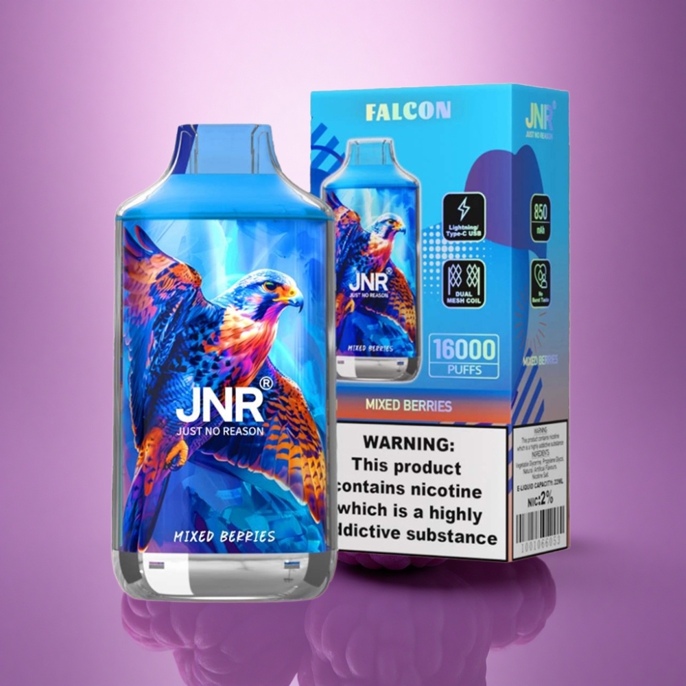 JNR Falcon 16000 Jaukie ogu ar 22ml e-gļotu un 850mAh bateriju