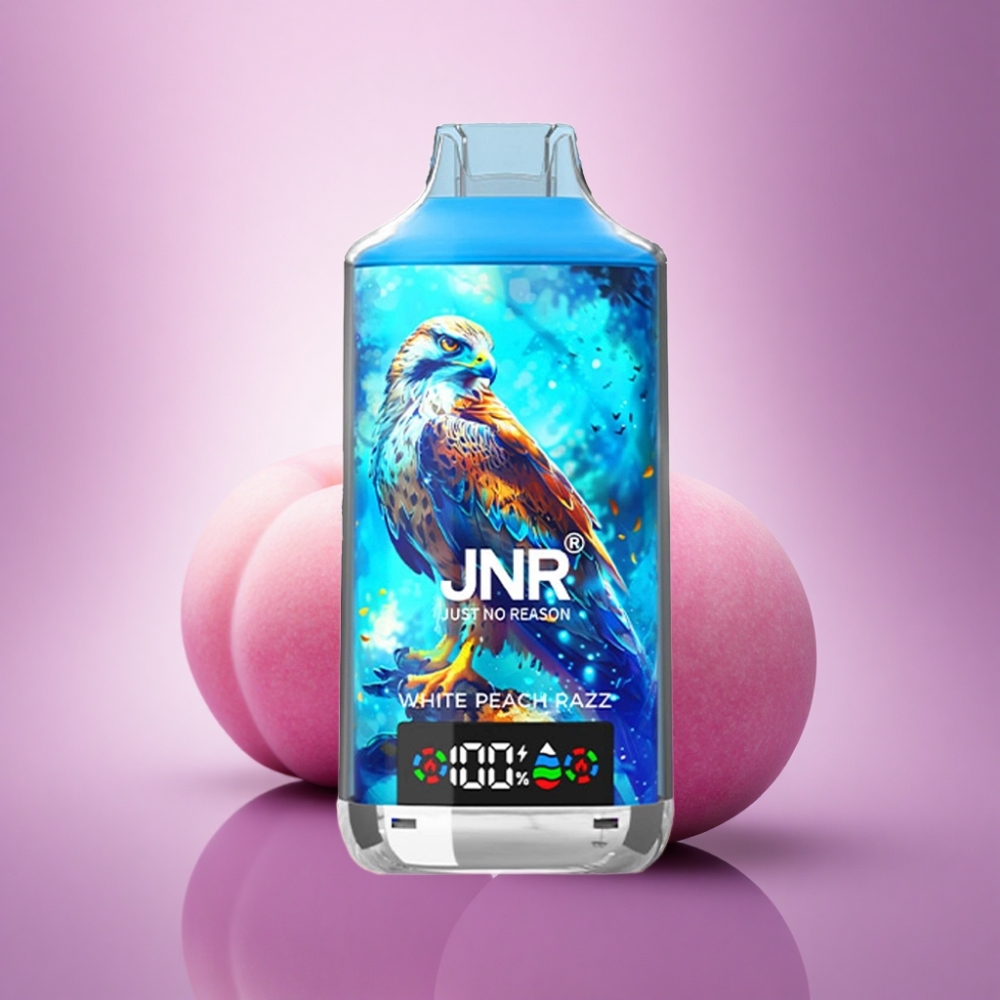 JNR Falcon X 18000 Baltā Persiku Aveņu 750mAh Dual Mesh