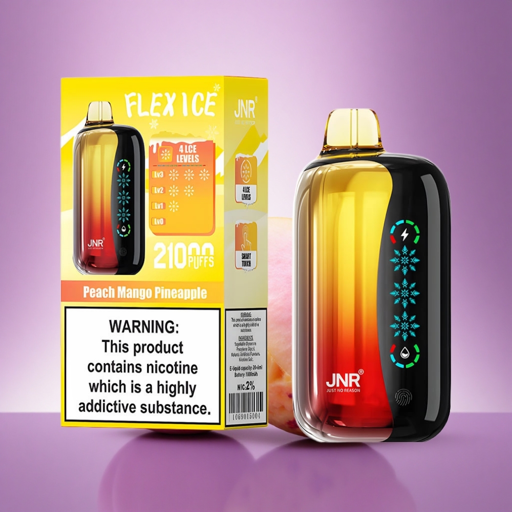JNR Flex Ice 21000 Persiku Mango Ananāsu 1000mAh 1.2 Ohm Dual Mesh