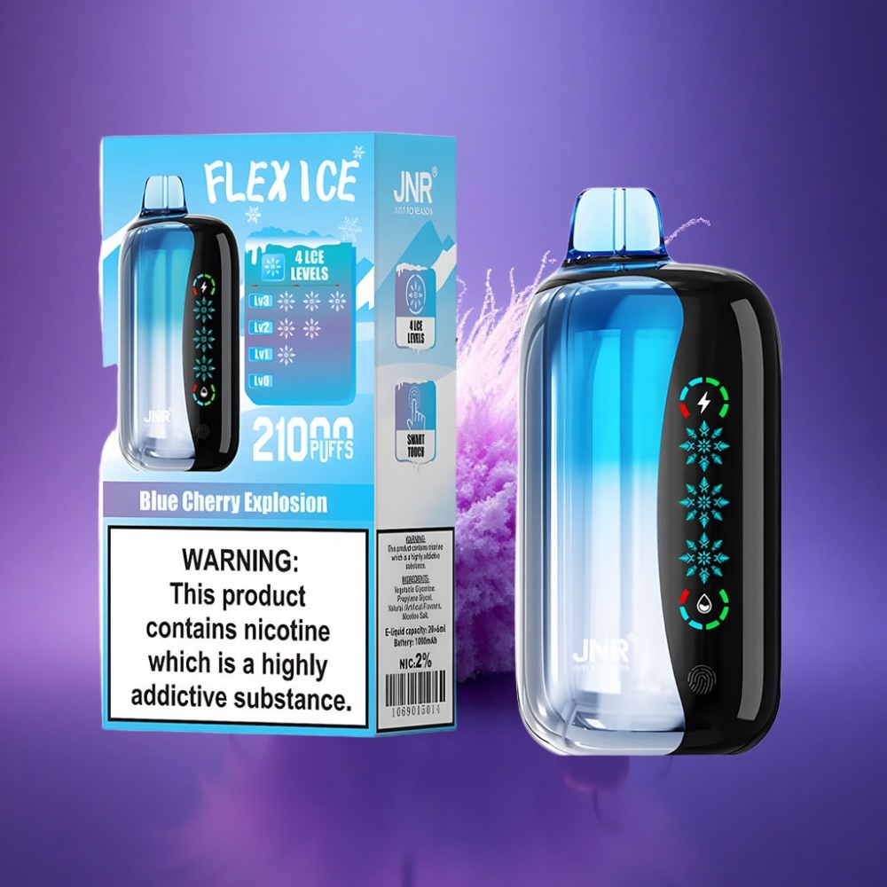 JNR Flex Ice 21000 Zilā Ķiršu Sprādziens ar 1000mAh un pielāgojamu ledu