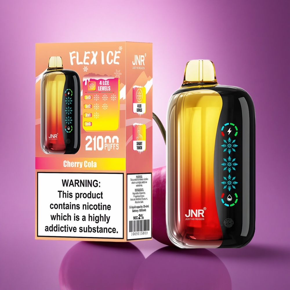 JNR Flex Ice 21000 Ķiršu Kolas Pūšu Dispečers ar 1000mAh un 3% Nikotīna Saturu