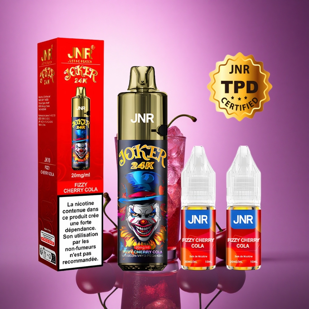 JNR Joker 24K Gaistošā Ķiršu Kolā ar 800mAh un 2% nikotīna