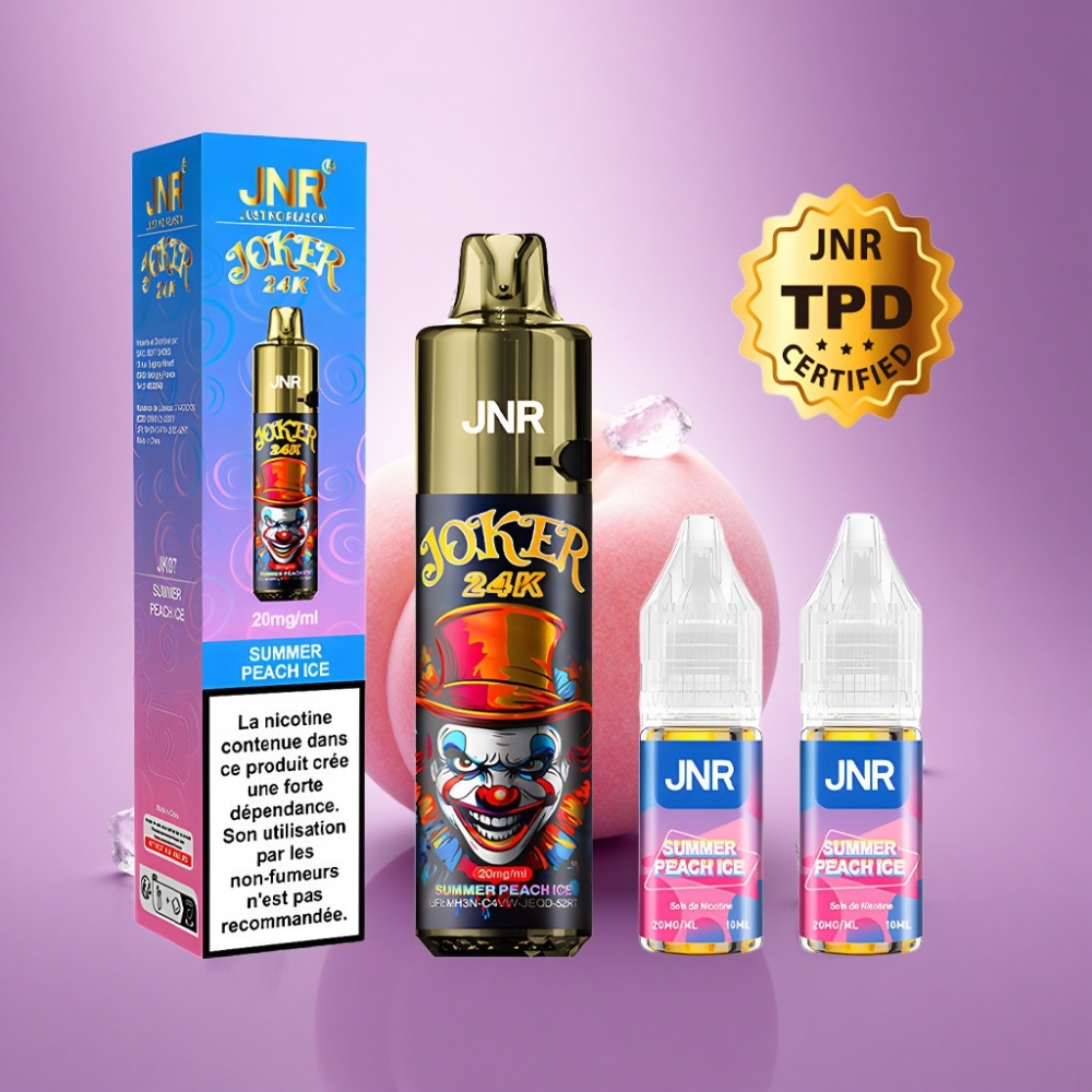 JNR Joker 24K Vasaras Persiku Ledus ar 2% nikotīna un 800mAh