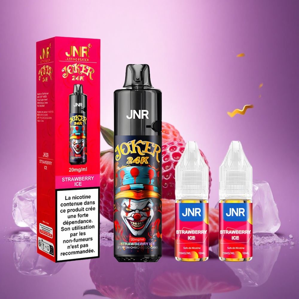 JNR Joker 24K Zemeņu Ledus ar 2% nikotīna un 800mAh bateriju