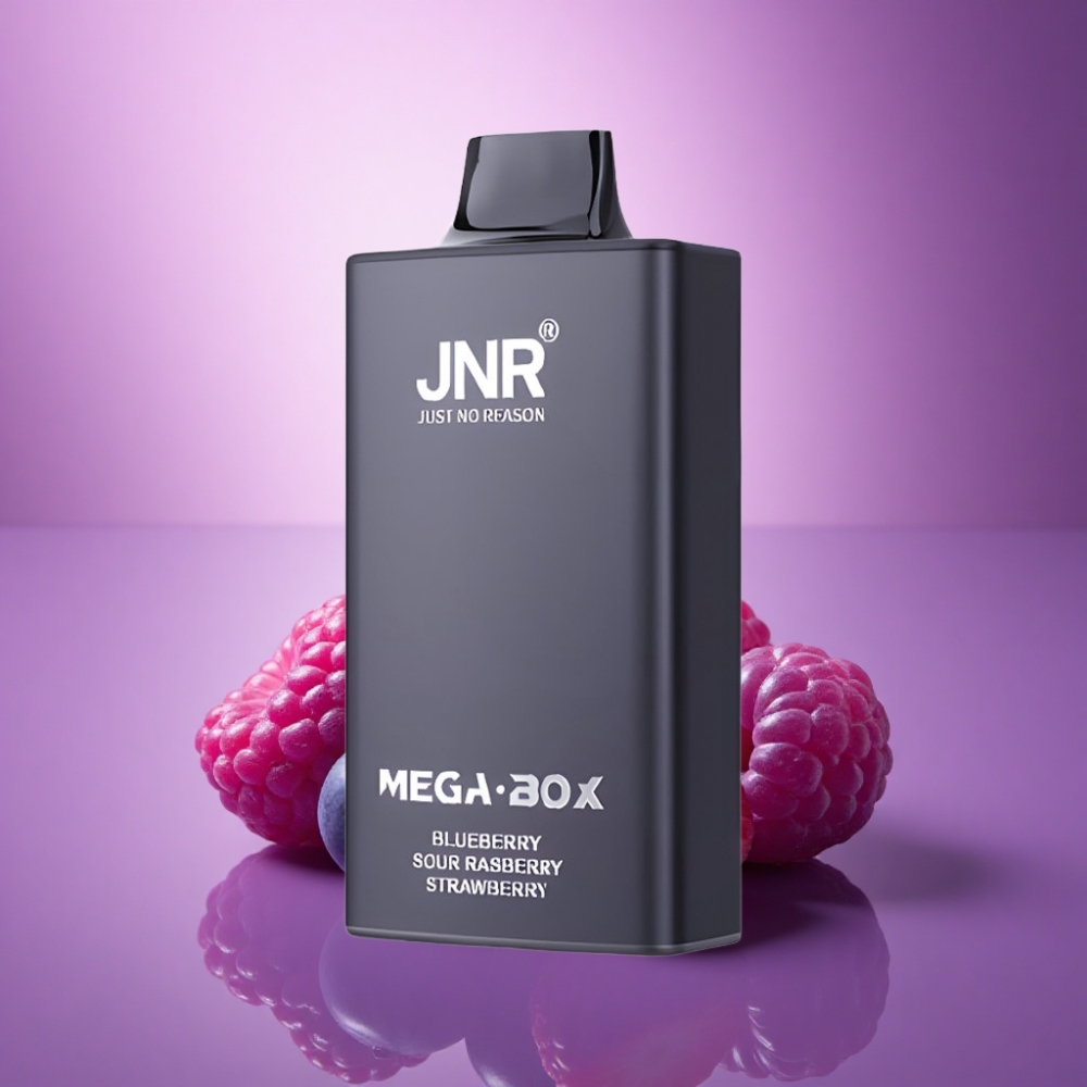 JNR Mega Box 25000 Krejā Dzērvenes Skābā Aveņu Zemenes ar 850mAh un 2% nikotīna saturu