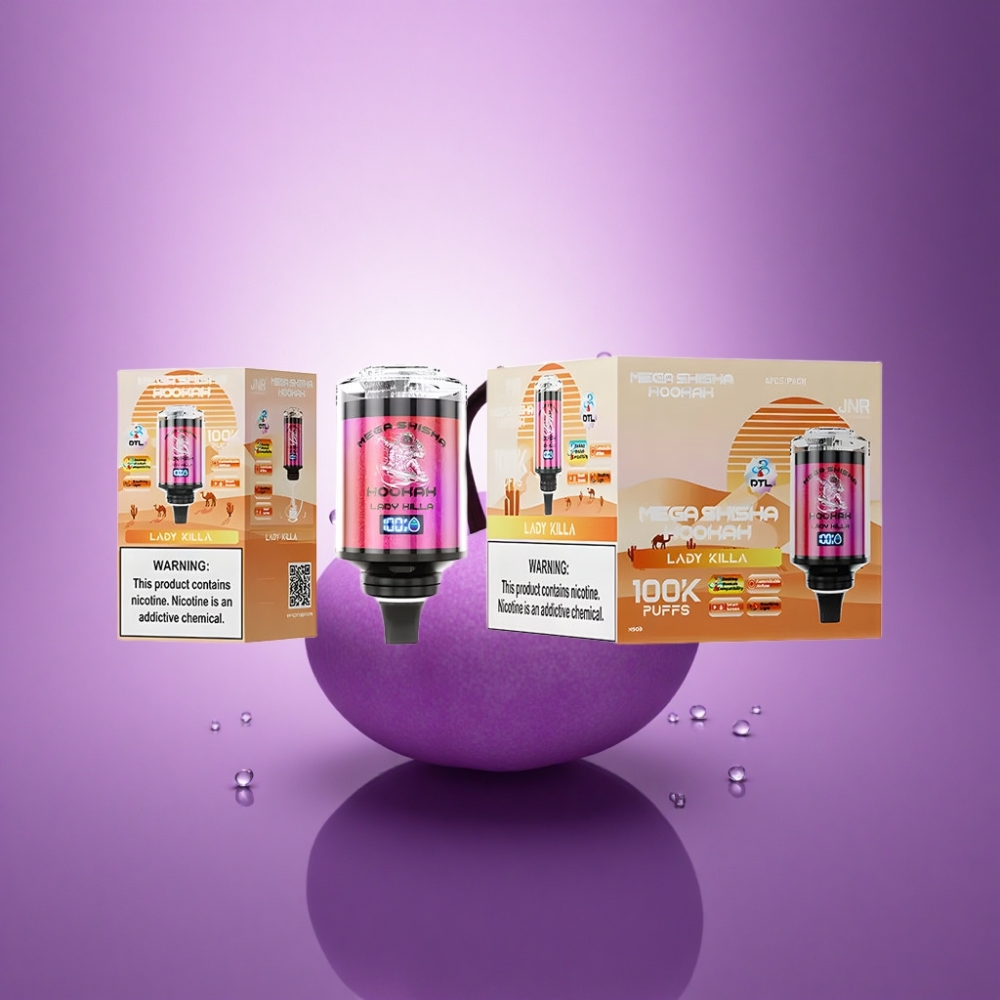 JNR Mega Shisha Hookah 100K Dāma Nīcinātāja 2200mAh 2% nikotīns