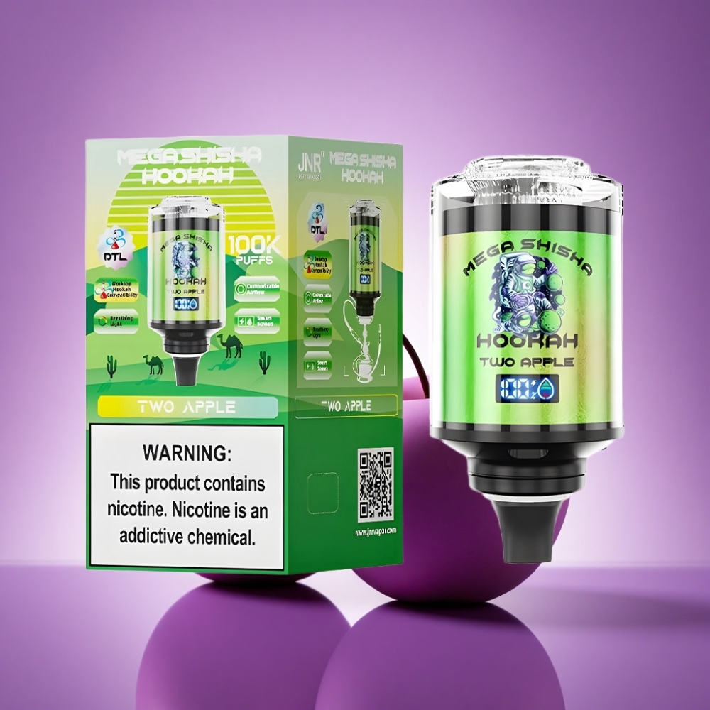 JNR Mega Shisha Hookah 100K Divas Ābolu 60ml 2200mAh