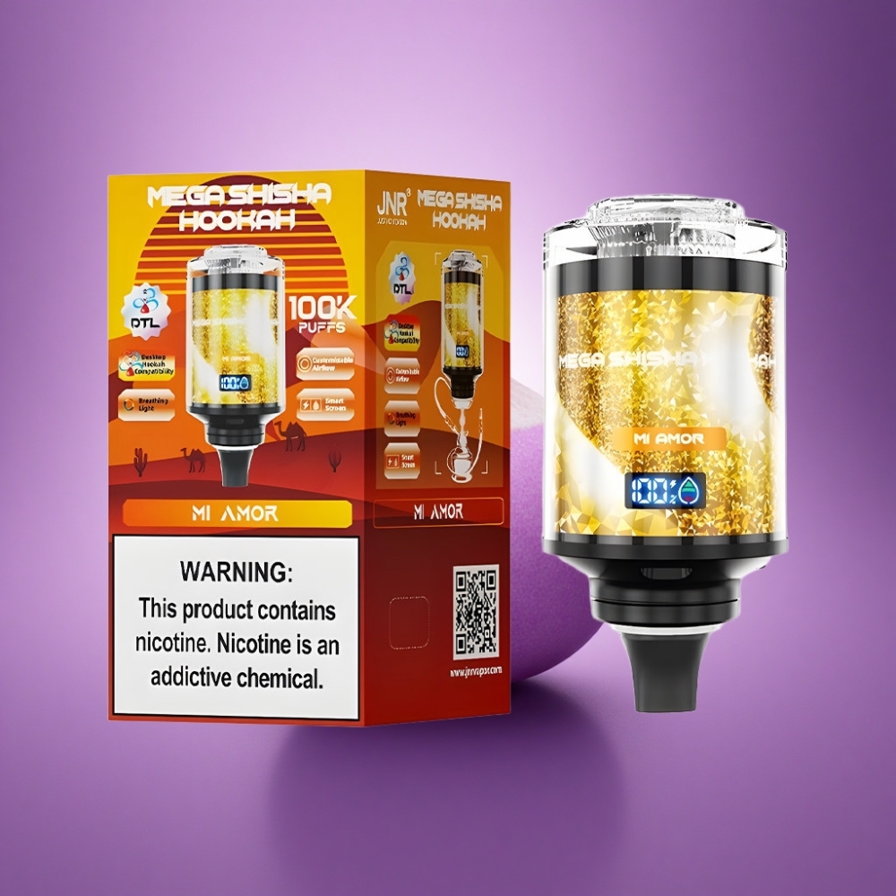 JNR Mega Shisha Hookah 100K Mīlestība 60ml 2200mAh