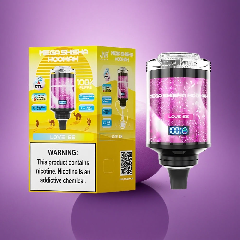 JNR Mega Shisha Hookah 100K Mīlestība 66 60ml 2200mAh