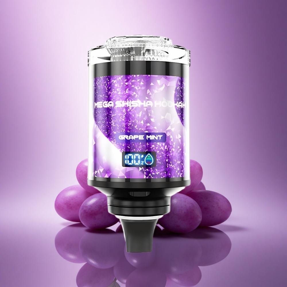 JNR Mega Shisha Hookah 100K Vīnogu Mētra 2200mAh 2% nikotīna