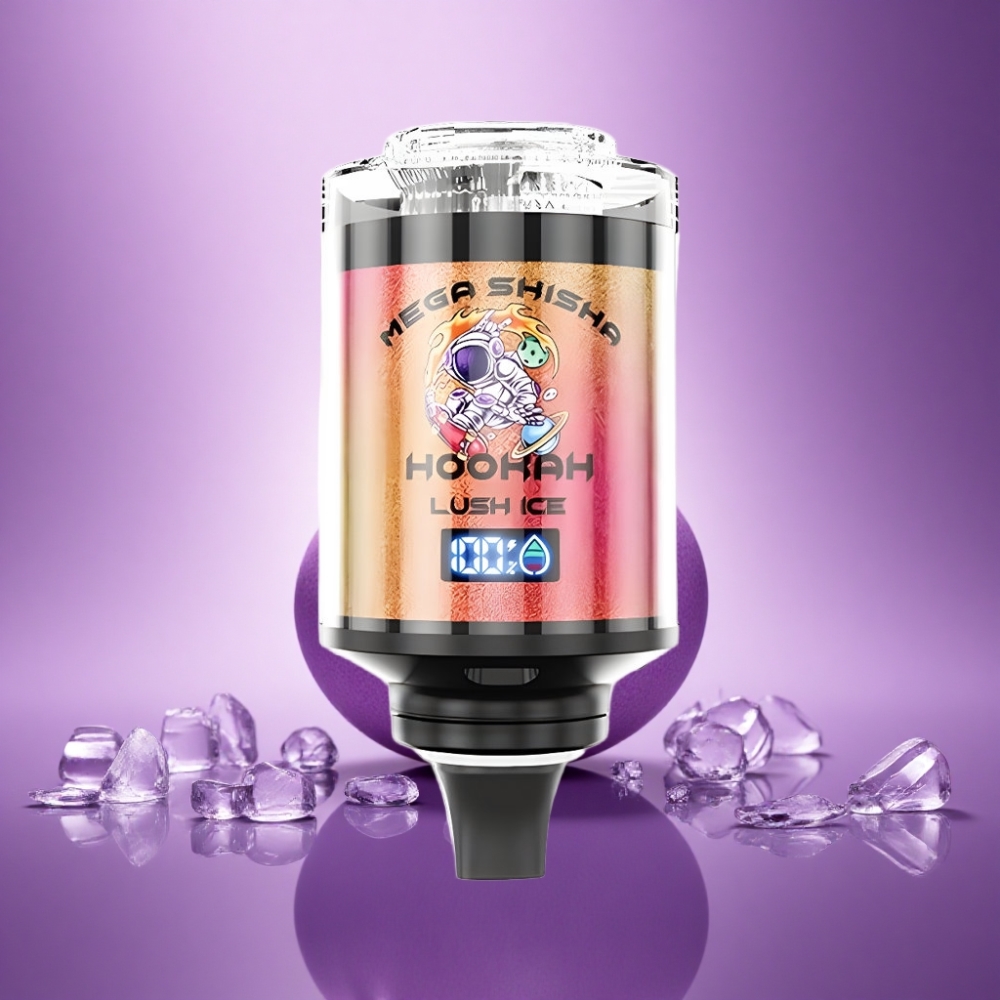 JNR Mega Shisha Hookah 100K Zaļā Ledus 2200mAh 2% nikotīns