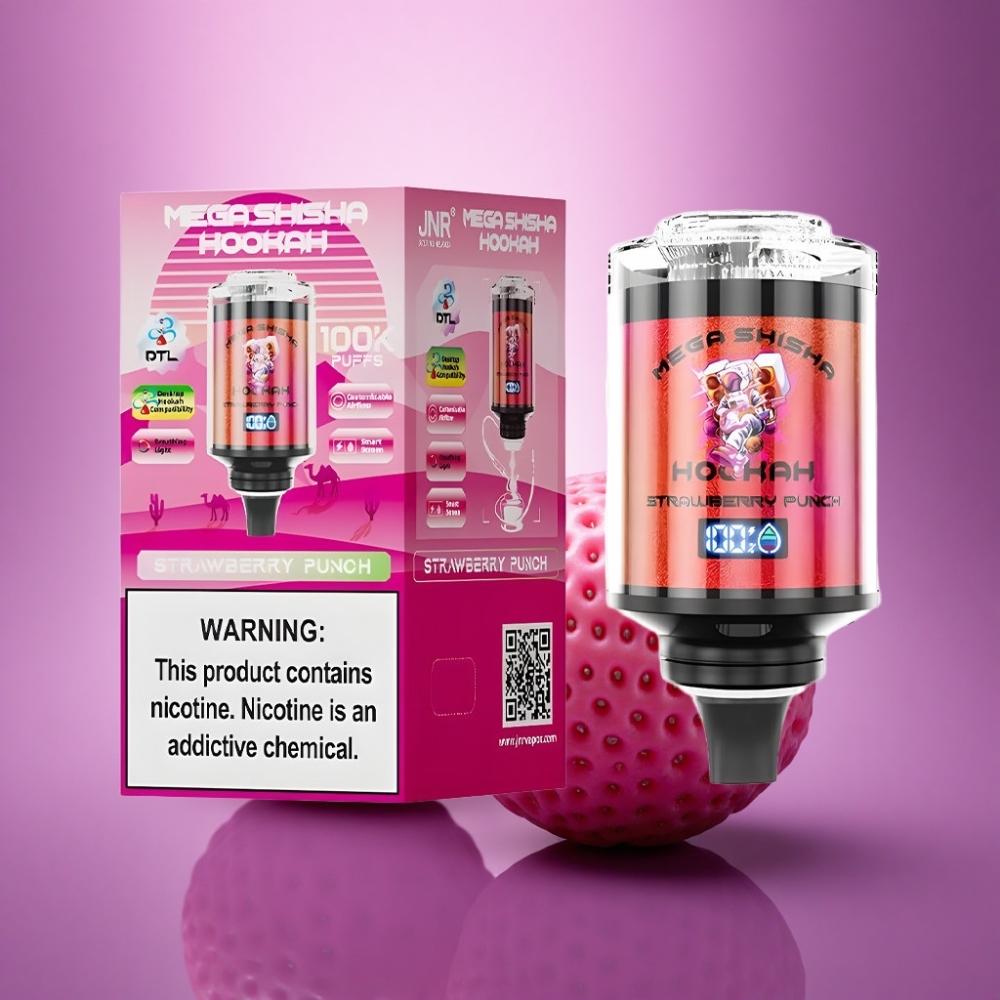 JNR Mega Shisha Hookah 100K Zemeņu Piedzīvojums ar 2200mAh un 2% nikotīna