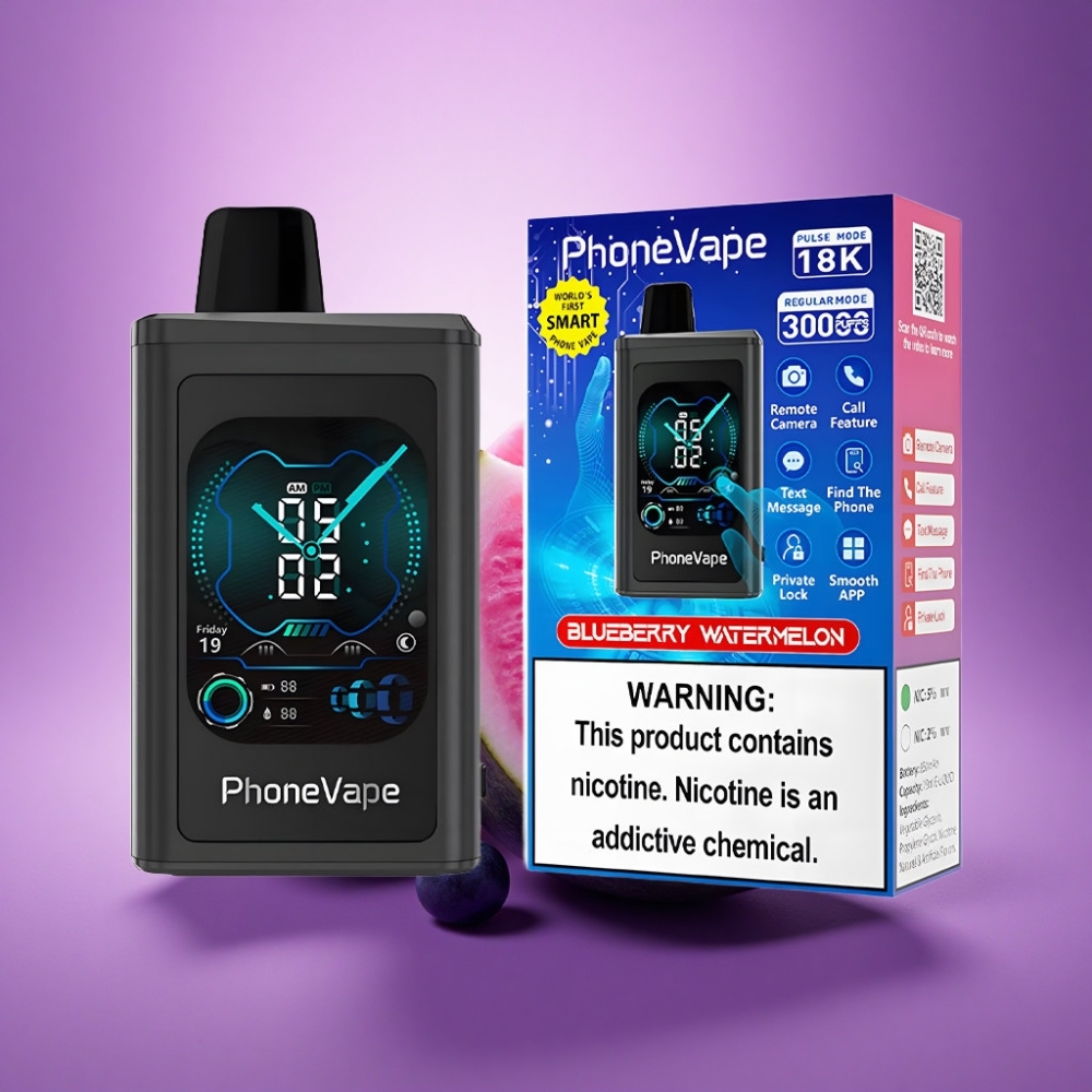 JNR PhoneVape 30000 Zilā Oga Arbūzs Ar Adjustable Airflow Un 850mAh