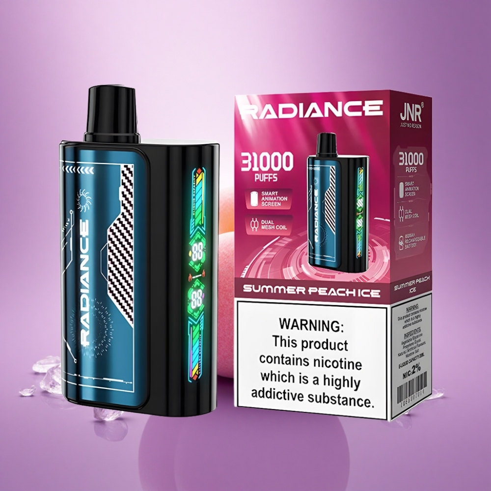 JNR Radiance 31000 Vasaras Persiku Ledus ar 950 mAh un Divkāršais Siets Spole