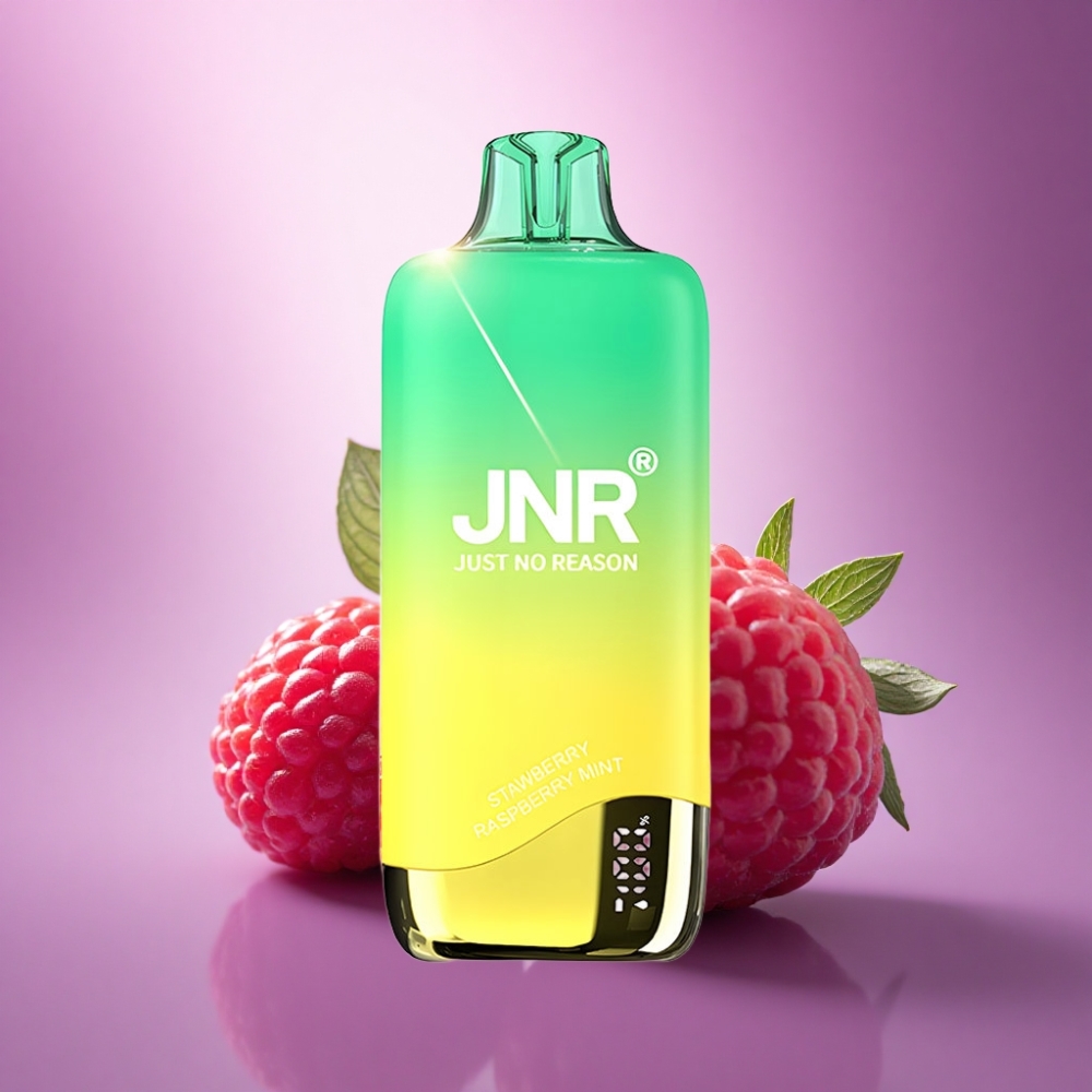 JNR Rainbow 10500 Zemeņu Aveņu Mētra 600mAh 0% nikotīna