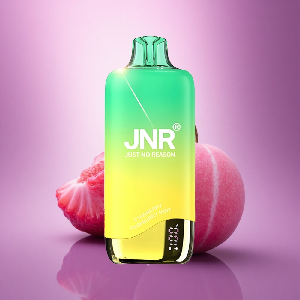 JNR Rainbow 10500 Zemeņu Persiku Mētra ar 600mAh un 0% Nikotīna