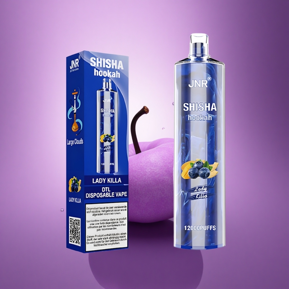 JNR Shisha Hookah 12000 Lēdijas Nīcinātājs 24ml 750mAh
